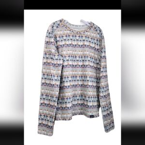 Patagonia Capilene Baselayer Geometric Pants and Top Set. Kids Large